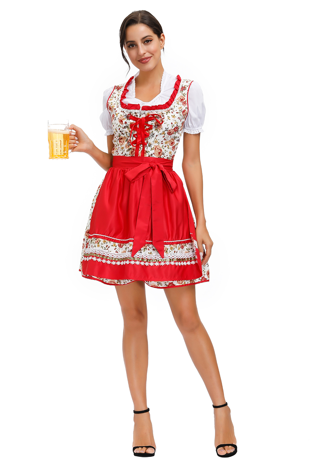 New Oktoberfest Costume Sexy Beer Girl Dirndl Dress Costume